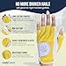 Lady Classic Mesh Half Golf Glove for Women – Premium Cabretta Leather Palm, Breathable Mesh Back, Half-Finger Design Ladies Golf Glove for Enhanced Grip & Comfort – Yellow & White – Left Hand