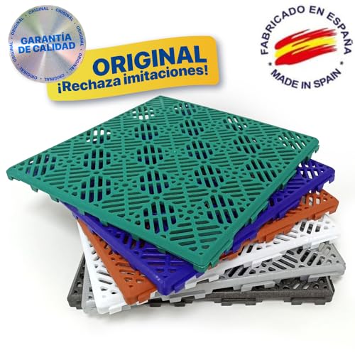 Miniatura 6 de Antihumedades Pack Ahorro 12 Losetas Autoventiladas 30x30x1,5cm 1m -Forja Antracita - Suelos Piscinas, Terrazas, Tarima Flotante, Césped Artificial, Macetas, Perreras, Trasteros