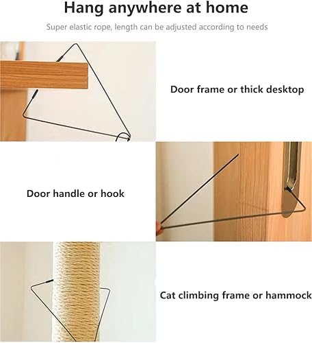 Miniatura 7 de Kalimdor Juguetes interactivos de plumas para gatos, juguete retráctil teaser, juguetes interactivos colgantes para gatos de interior, juego de