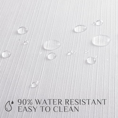 Softalker Jacquard Rectangle Tablecloth - Geometric Line Damask Table Covers Waterproof Stain Resistant Washable Polyester Table Cloths for Indoor & Outdoor(60 x 84 inch,White)