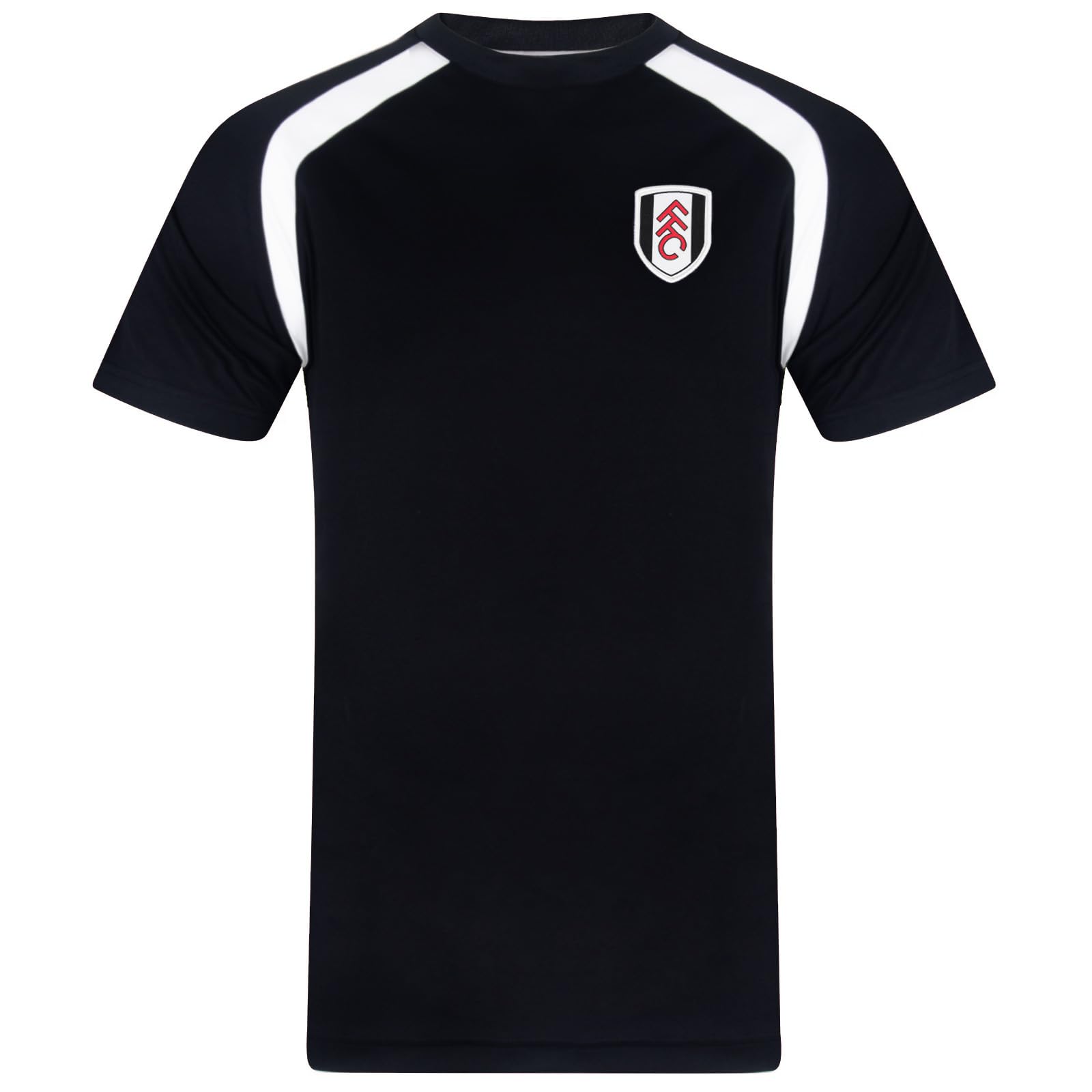 Fulham FC Official Football Gift Mens Poly T-Shirt Black XL