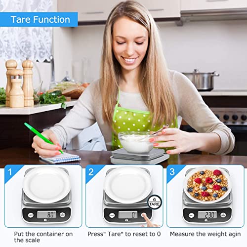 Simpletaste Digital Kitchen Scale Multifunction Food Scale With Lcd Display And Tare Function For Cooking, Baking (Batteries Included) #TOP2