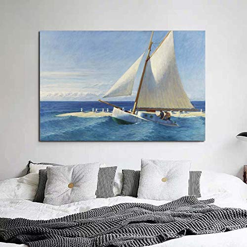 Toile Edward Hopper voilier art mural de qualité supérieure 30x40cm affiche pour intérieur raffiné