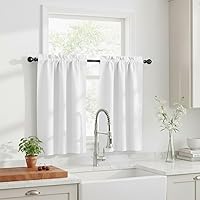 Vista 44 de NICETOWN Cenefas de Ventana Opacas con Aislamiento Térmico para Guardería - Paneles de Cortina con Bolsillo para Barra de Decoración del Hogar