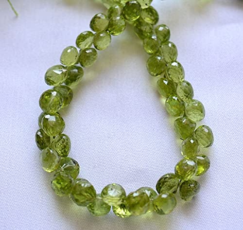 Perles péridot en oignon pour réussir vos montages de bijoux briolettes fins