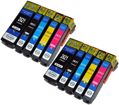10 Pack Of FCI Replacement Inks 26XL Compatible for Epson XP510, XP520, XP600, XP605, XP610, XP615, XP620, XP625, XP700, XP710, XP720, XP800, XP810, XP820