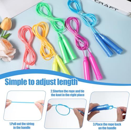 50pcs Colorful Jump Ropes Bulk Adjustable Skipping Ropes Outdoor Jump Rope Colored Bright PVC Jumping Rope for Outdoor Fitness Play Party Favor Birthday Sports Fun Exercise Activities Gift by MSHHDK - Used condition - Image 4