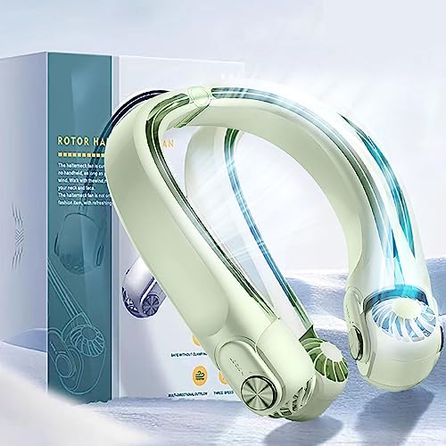 Neck Fan, Rotatable Hanging Neck Fan, Neck Air Conditioner Tilting Precise Cooling, Portable Neck Fan, Rechargeable High Wind Power Neck Fan, Outdoor Kitchen Cooling Personal Fan #TOP26