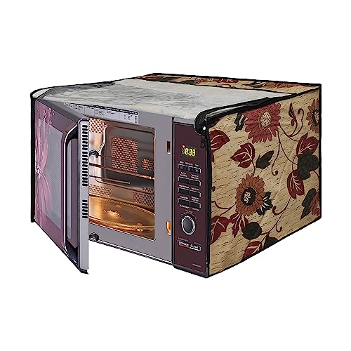 Image of DREAM KING Stylish Design & Printed Microwave Oven Cover Full Closure |waterproof & Dustproof Oven Cover Suitable for All Models - Multicolour SA03