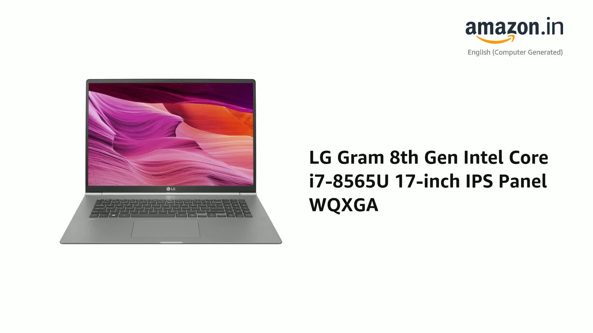 Amazon.in: Buy LG Gram 8th Gen Intel Core i7-8565U 17-inch IPS