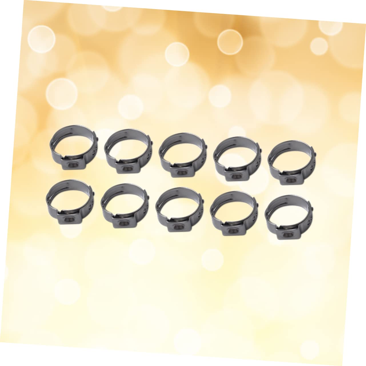 ERINGOGO 10Pcs Stainless Steel Single Ear Hose Clamps Fits Diameter Hose Clip Clamps for Automotive Home Appliances and Machinery Use