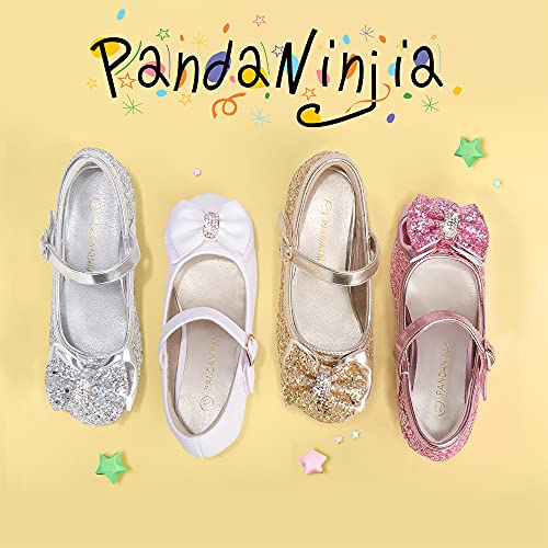 Image of PANDNAINJIA Girls Dress Shoes Toddler Heels Mary Jane Pumps