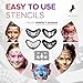 Face Paint Kit for Kids – Twin Palette with 12 Split Cake Colors, 3 Brushes & 5 Reusable Stencils – Non-Toxic, Paraben-Free, Easy to Use & Wash Off – Ideal for Parties, Halloween & Playtime.