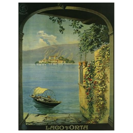 Lago D'orta Is a Lake in Northern Italy West of Lake Maggiore Travel Italiana Italian 12" X 16" Image Size Poster Reproduction