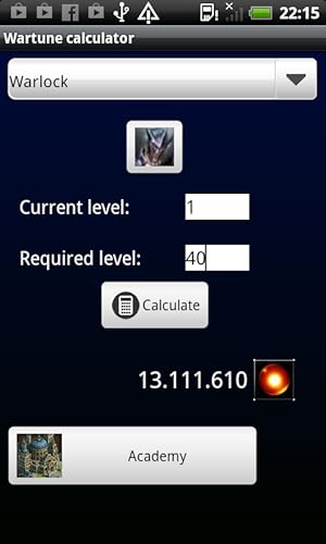 Wartune Daru Calculator