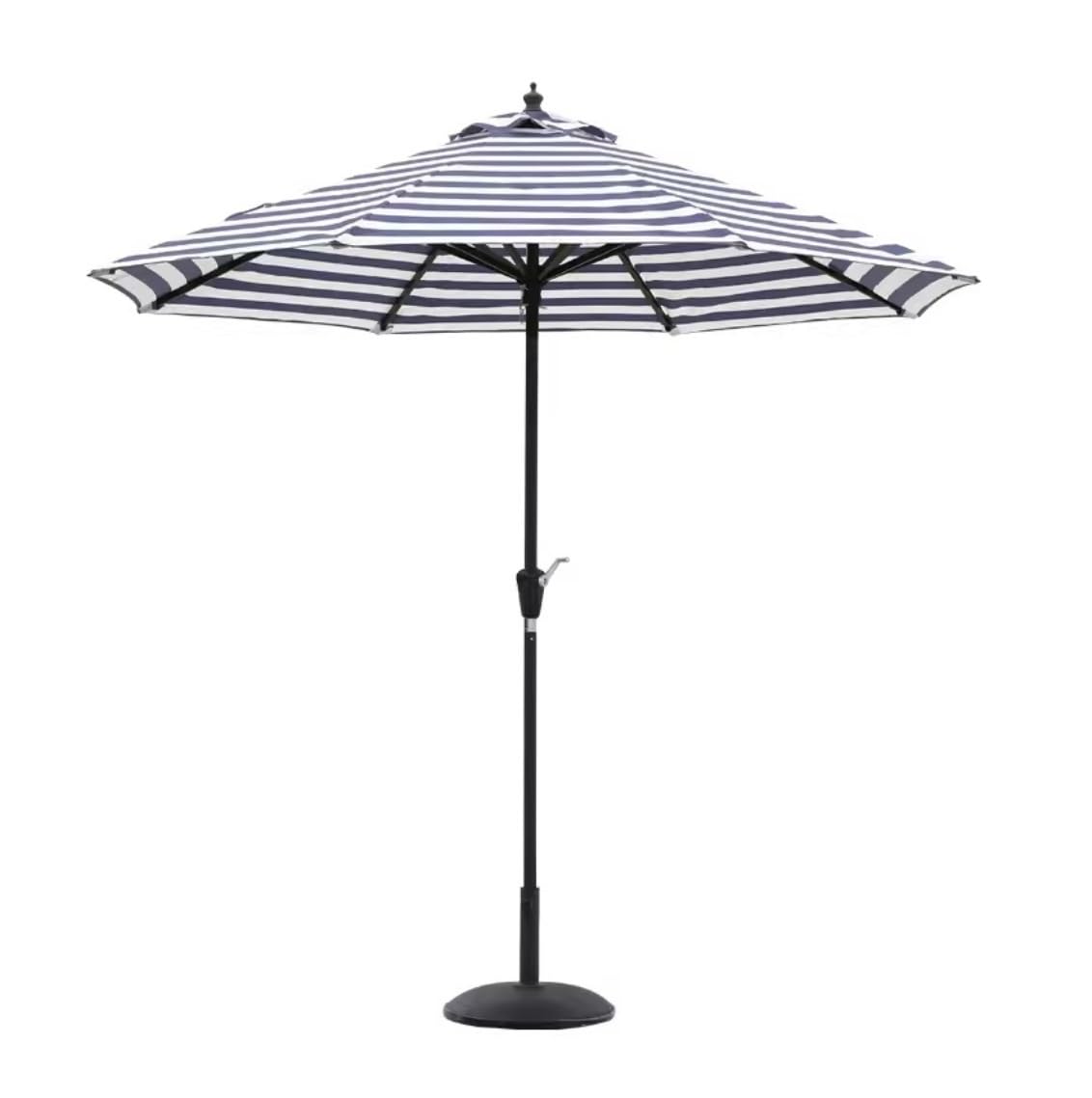 Sombrilla antiviento CLSDRZC de rayas con base estable 55 lb para terraza y patio 8