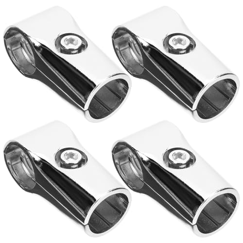 TIDTALEO Conector de Aleación de 4 Piezas para Barra de Armario Soporte Estable y Práctico para Combinar Tubos y Colgar Prendas en Color Plata