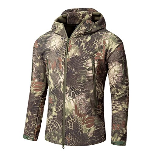 Manteau soft shell de camouflage imperméable pour rester au chaud en extérieur