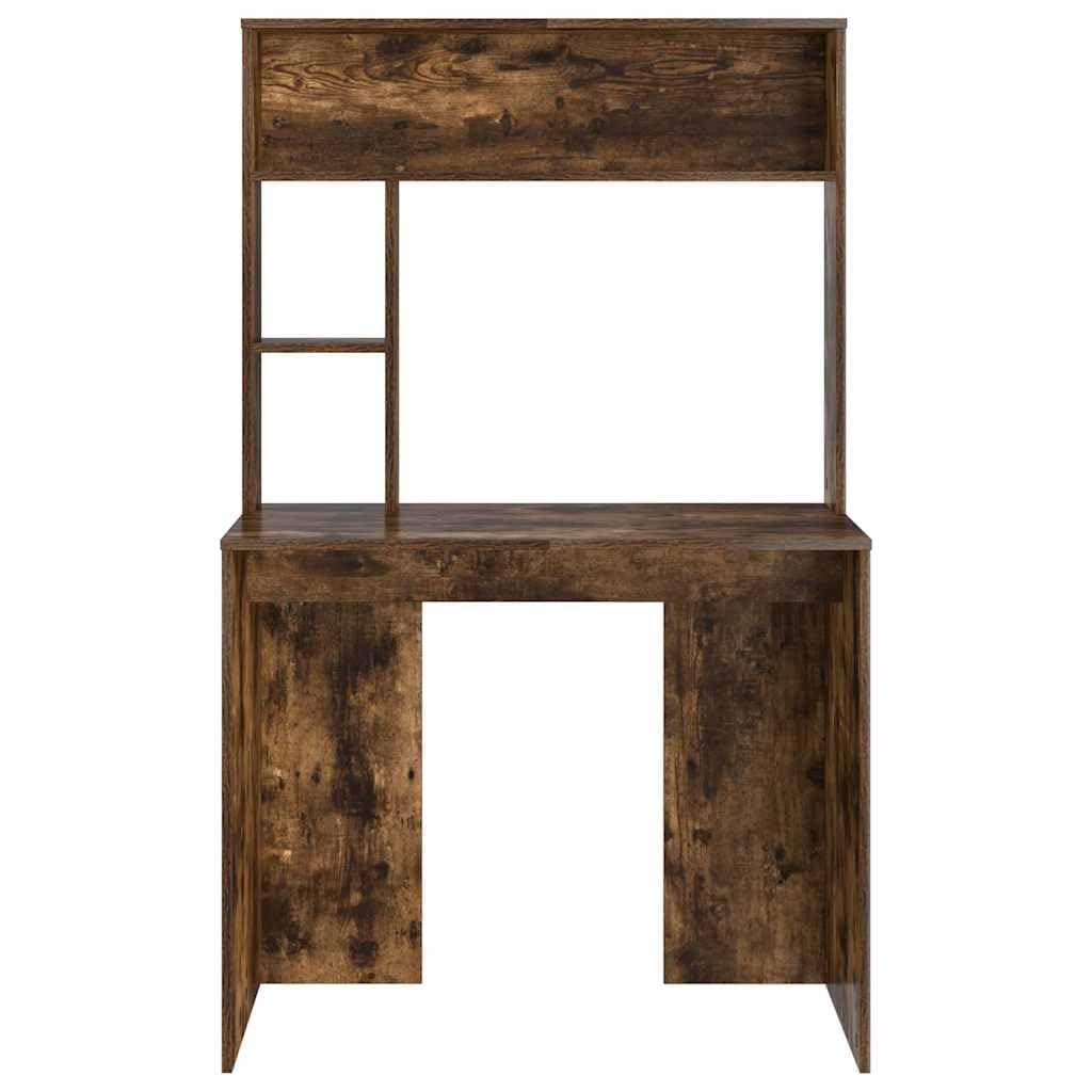 Scrivania per affumicatura, 91 x 50 x 149 cm, materiale in legno, con 2 ripiani, moderna scrivania per computer per casa, ufficio, studio, mobili durevoli
