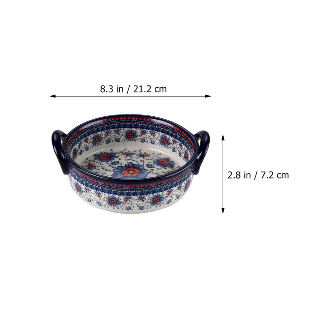 DOITOOL Keramik Backform mit Zwei Griffen 950ml Elegante Leicht zu Reinigende und Fleckenresistente Auflaufform für Küche und Haushalt