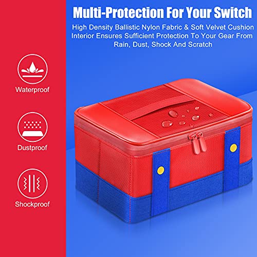 Larstylee Switch Carry Case, Storage Carrying Case Compatible With Nintendo Switch/Switch Oled Soft Shell Protective Travel Case For Switch Console Pro Controller & Accessories #TOP2