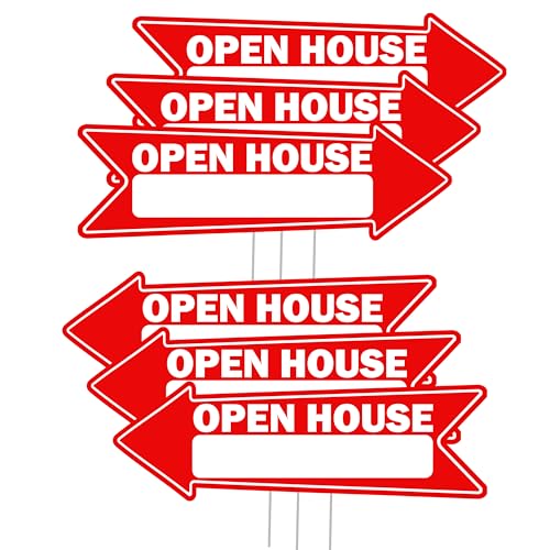 Rogue River Tactical 6 Piece Open House Arrow Yard Sign For Sale By Owner, Realtor, Real Estate
