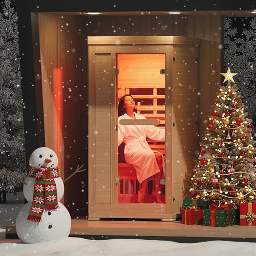ENSTVER Infrared Sauna for 1-2 Persons with Speakers