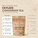 100% Ceylon Cinnamon (50 Tea Bags) – Sourced from Sri Lanka Unlike Other Brands - True Ceylon Cinnamon Herbal Tea & Light Flavor - No Additives & Caffeine Free
