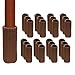 LimBridge 24pcs Chair Socks, Elastic Wood Floor Furniture Chair Leg Feet Protectors Covers Caps Set, Fit Girth from 4" to 7", Vertical Knitted Brown