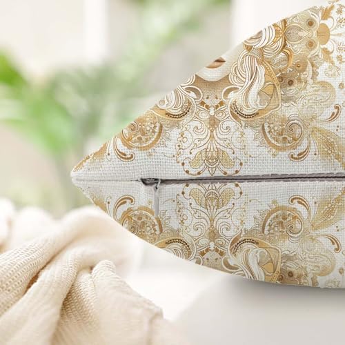 Housse coussin 60x60cm imperméable pour canapé de jardin bohème carré