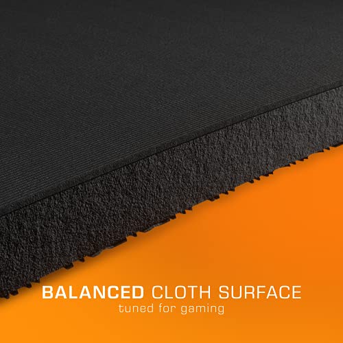 Roccat Sense Core Mini Pc Gaming Mousepad, Non-Slip Rubber Back, Balanced Micro-Weave Cloth Surface, Durable Computer Desk Mat, Mini, Rectangle, Black #TOP2