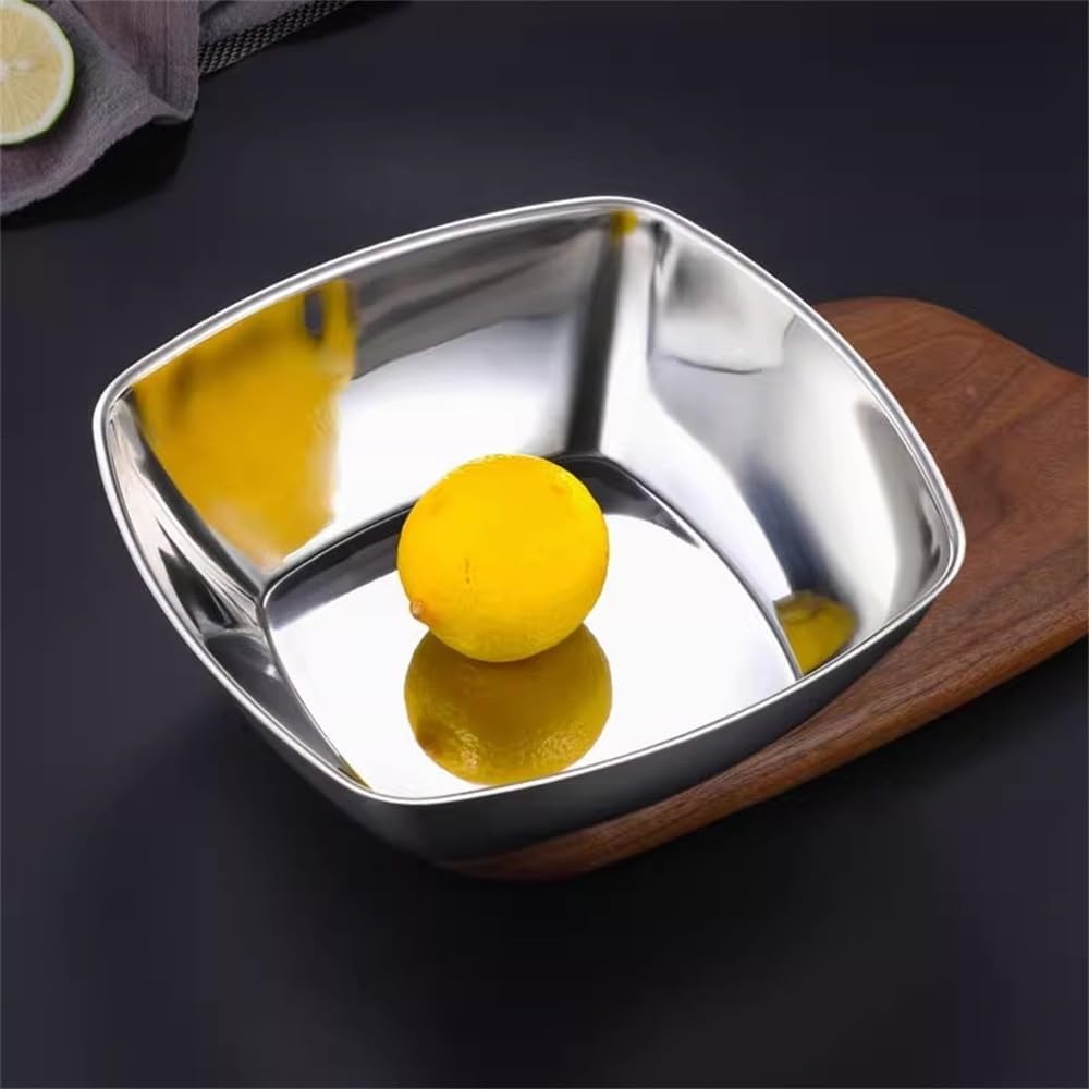 ステンレスボウル サラダボウル 業務用鍋ソースボウル 角型スナックボウル スムーズに調理(21cm)