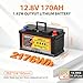 FEENCE LiFePO4 170Ah Bluetooth, Lithium batterie 12V 170ah mit BMS Low Temperature Schutz und Max. 15000 Zyklens,2176Wh Autobatterie für Wohnmobil,Boot,Solarpanel