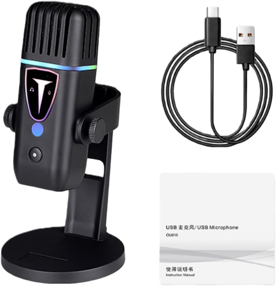 Professional Condenser Microphone Computer Laptop Gaming Mic Loudspeaker for Phone Singing Streaming Accessories Portable Microphone