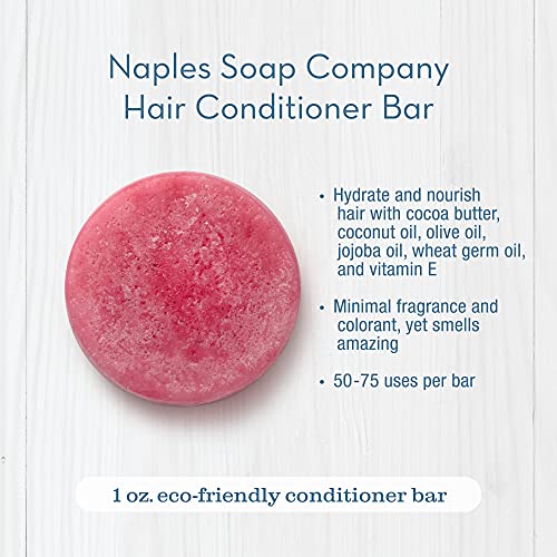 Naples Soap Company Solid Conditioner Bar – Free Of Parabens, Pthalates – Handmade, Eco-Friendly, Hydrating Haircare For Soft, Vibrant Hair, Safe And Effective For All Hair Types, Lasts 50-75 Uses – Sunkissed #TOP3