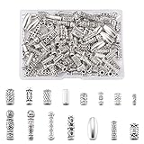 Matériau : ces perles tubulaires sont fabriquées en alliage d'argent antique de haute qualité, durable et robuste, pas facile à casser et à décolorer, idéales pour la fabrication de bijoux.