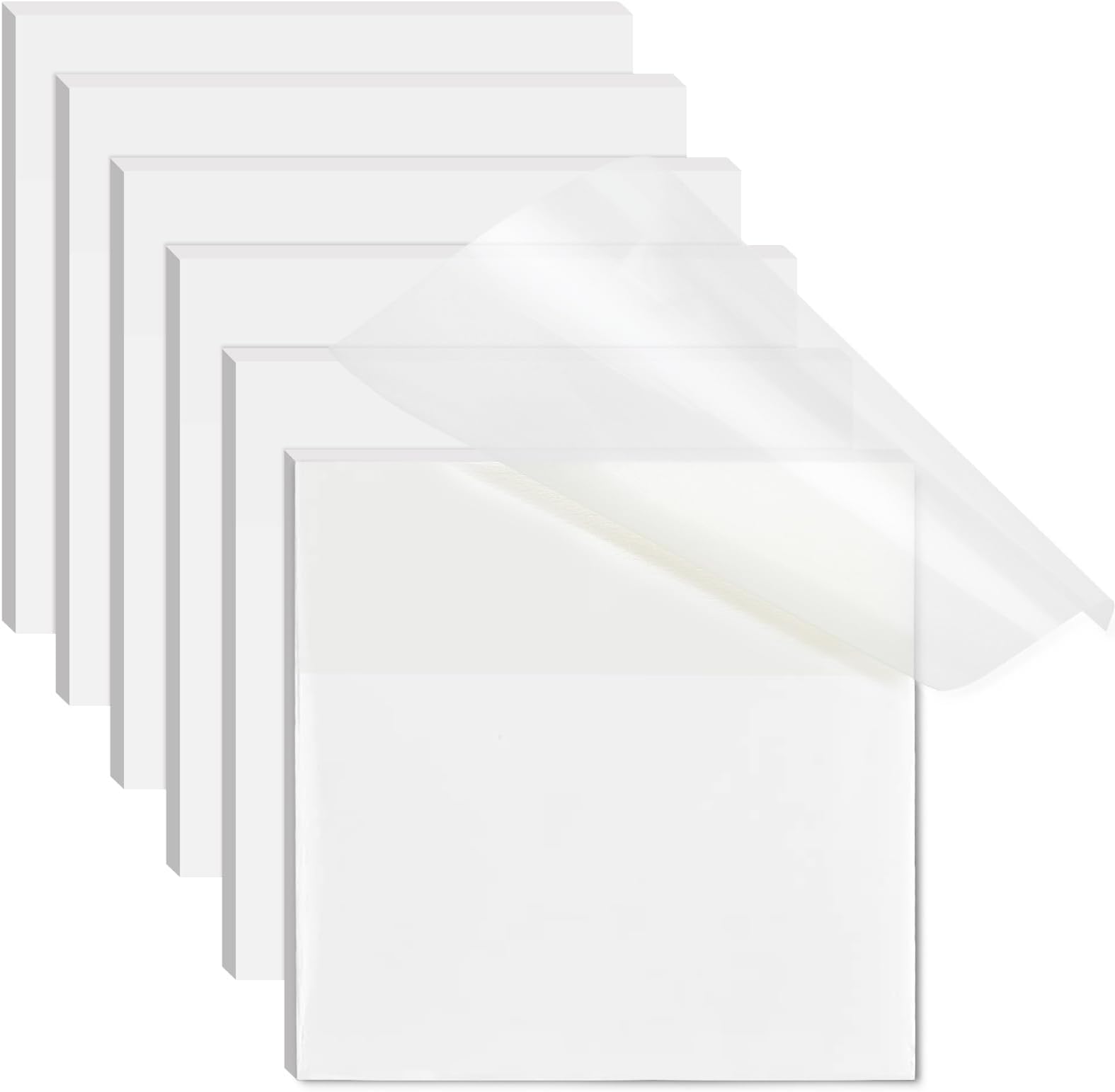 VITEVER Transparent Sticky Notes, 3x3 inch Clear Sticky Notes, Self-Adhesive Waterproof Translucent Sticky Notes for Annotation College School and Office Supplies - 300 Sheets