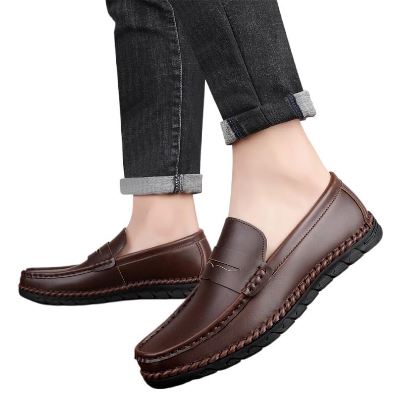 Dress Loafers Pointed Toe Moccasin Genuine Leather Slip On Daily Resistant Men2