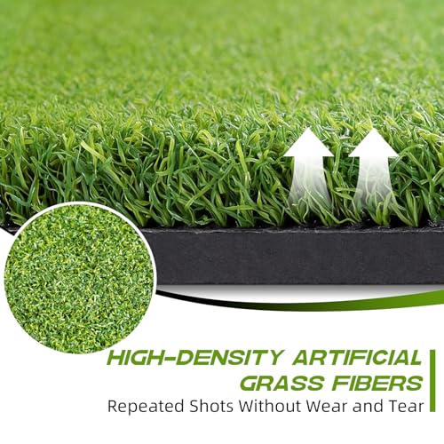 Image of Bltend Golf Mat: 5x4ft & 5x5ft Heavy-Duty Golf Hitting Mats Practice Outdoor /Indoor, Elite Dense Artificial Turf Matt Training Aid for Backyard /Garage /Driving Range /Simulators