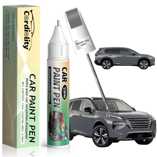 Image of KBY Boulder Gray Touch Up Paint for Nissan, Color Accurate Car Paint Scratch Repair Pen, Quick & Easy Fix Automotive Chips and Nicks