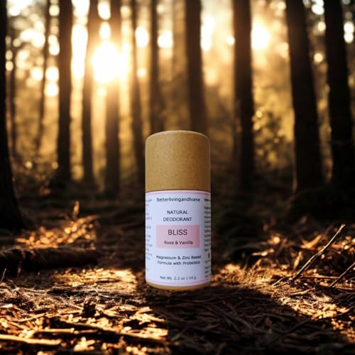 Image of Natural Deodorant Stick - 64 gm | Probiotics + Magnesium | Deodorant for Men & Women | Natural formula and Chemical free| Good for all skin types | Essential Oils Scented (Rose & Vanilla)