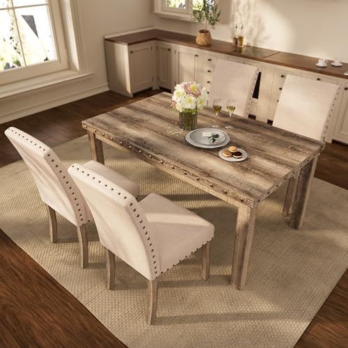 Morden Fort Farmhouse Dining Set for 4, 60