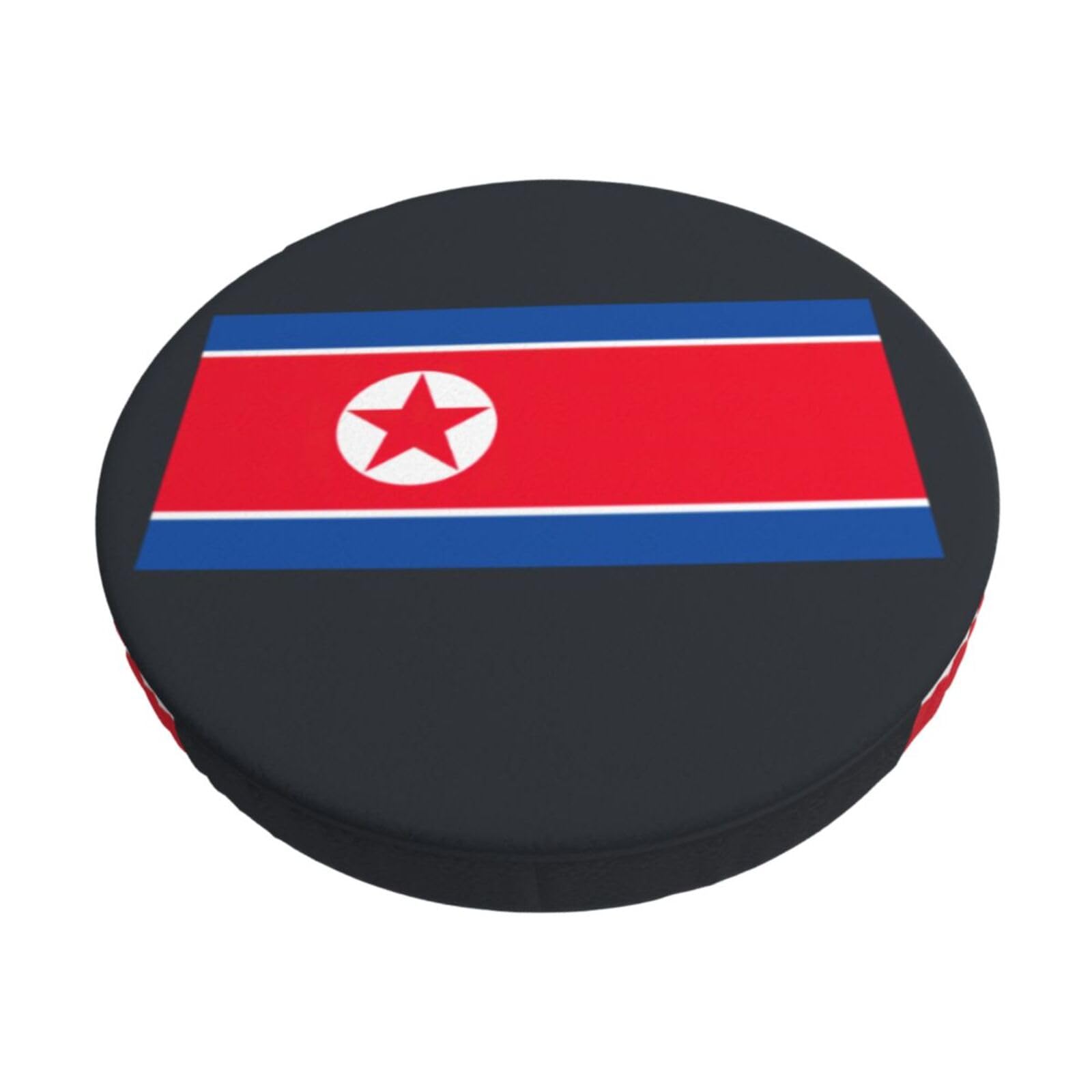 ACVnbm Korean Flag Print Round Bar Chair Cushion Cover, Elastic Chair Protector For Kitchen Bar Dining