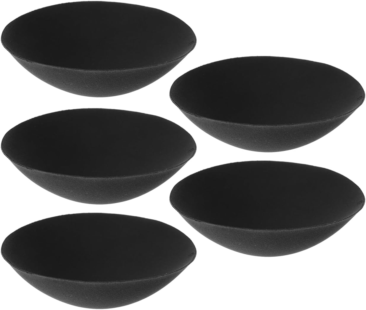 BESTOYARD Plus Size Round Bra Pads Inserts 5 Pairs Removable Soft Polyester Chest Pads for Sports Bra Swimsuits Yoga Wear Enhancers