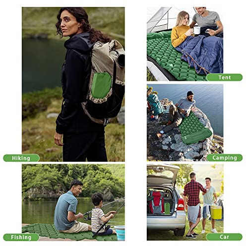 Wild Fun Inflatable Sleeping Pad For Camping Built-In Pump Ultralight Compact Camping Air Mattress For Adults Backpacking,Hiking #TOP7