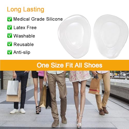 Metatarsal Pads Ball of Foot Cushions 8 Pack Gel Ball Feet Pads Mortons Neuroma Callus Foot Pain Relief Bunion Forefoot Support for Women Men4