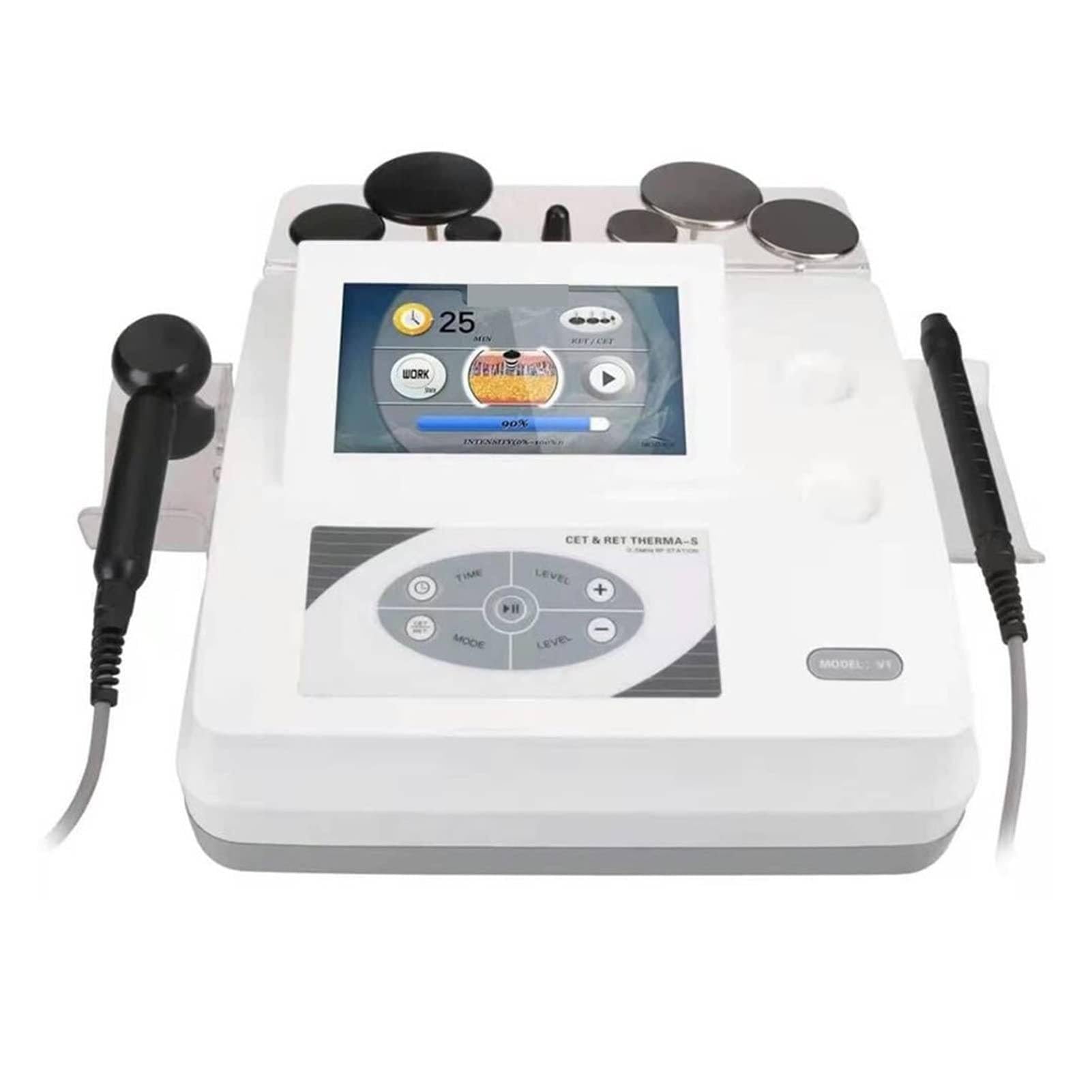 Máquina de diaterapia de radiofrecuencia monopolar de teca de 448 KHz para el cuidado corporal, RET CET Tecar, terapia de radiofrecuencia, lifting facial, alivio del dolor.
