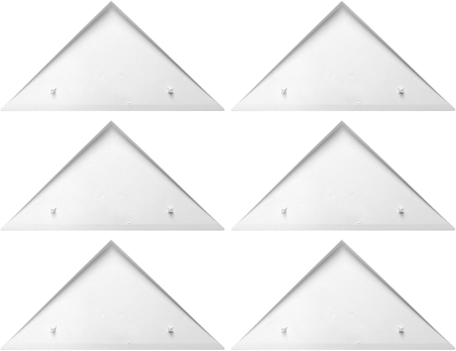 ULTECHNOVO White Foosball Table PP Plastic Triangle Corner Protectors 6pcs