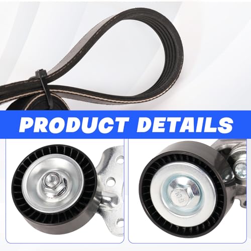 Image of 38314 38315 Belt Drive Tensioner,Idler Pulleys,Serpentine Drive Belt Fit for VW /Volkswagen Golf 2010-2014 2.5L /Jetta 2006-2010 2.5L /Rabbit 2006-2009 2.5L,Replace K050418 K050364 07K903315G