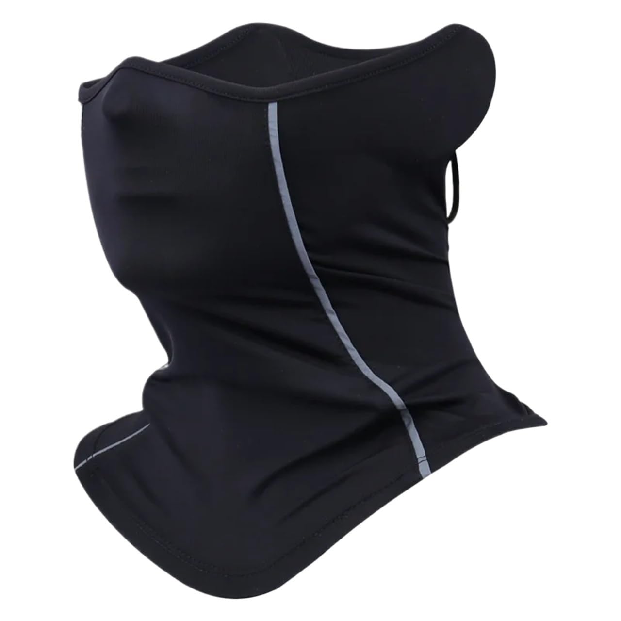 YCKGNL Balaclavas 2pcs Balaclavas Reflective Strip Design Ice Silk Neck Gaiter Outdoor Motorcycle Cycling Half Face Mask For Outdoor(Black)